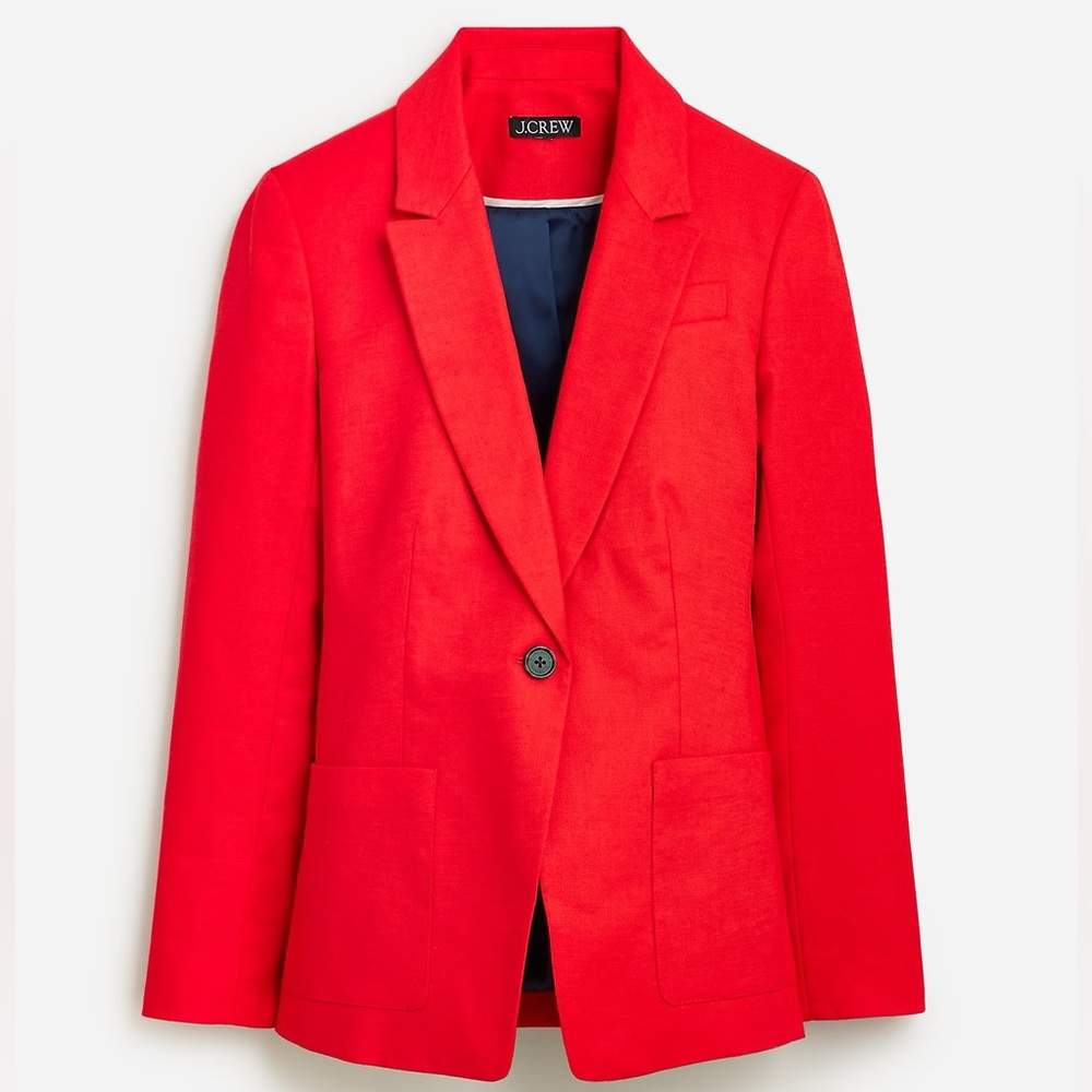 NWT J. Crew Helena Blazer In Stretch Linen Blend - Picture 6 of 7